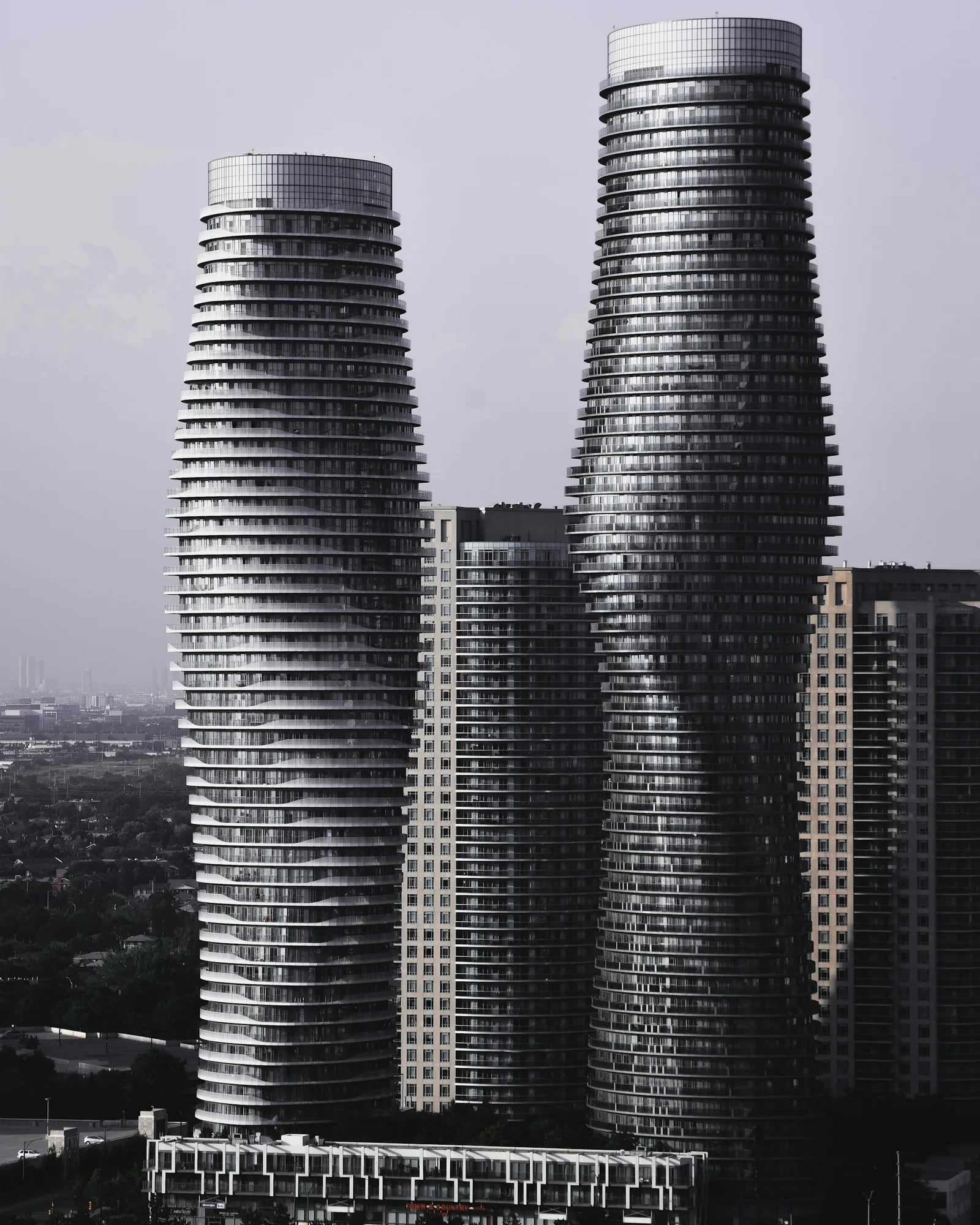 Mississauga skyline at dusk